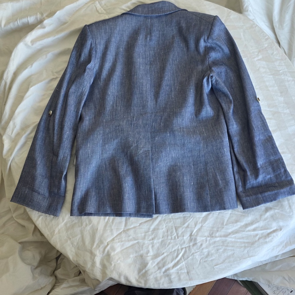 Veronica Beard Blue Kelson Dickey Jacket sz 14 - Picture 6 of 8